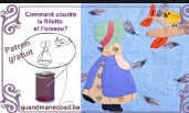 Tutoriel gratuit sunbonnet sue et l'oiseau. Appliqué - quilting - courtepointe - patchwork