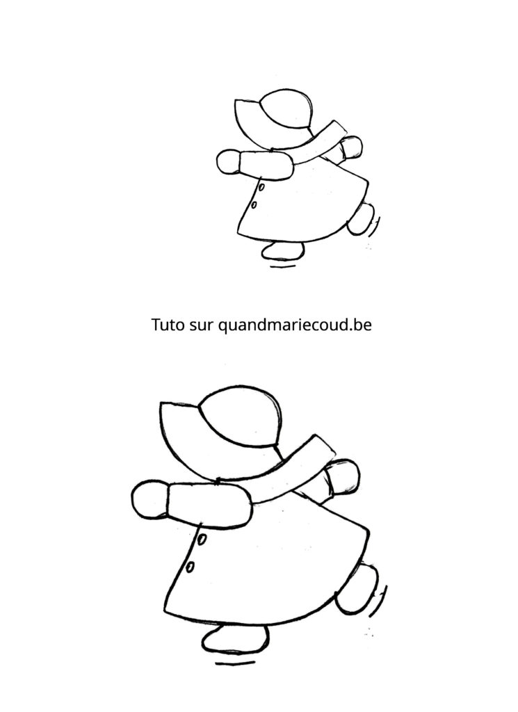 Patron gratuit et tuto pour coudre Sunbonnet sue patinage hiver
